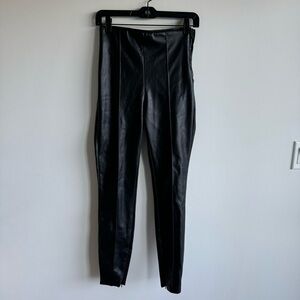 ZARA Black Faux Leather Skinny Leggings Small